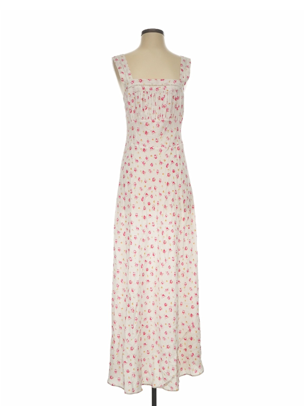 Realisation Par the Dharma White Floral Square-Neck Maxi Dress